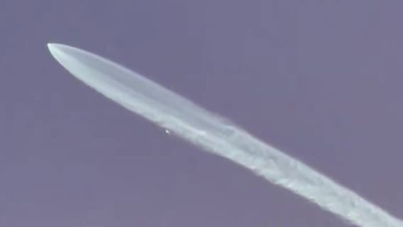 No, they aren't aliens. SpaceX launch leaves streak over California skies