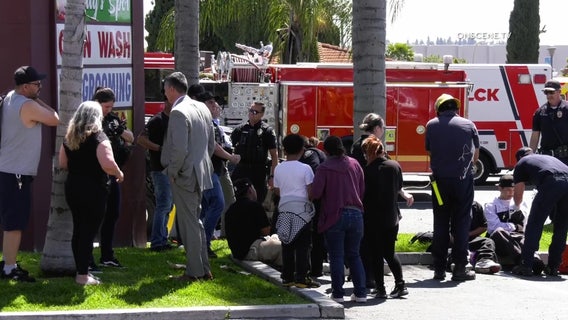 Students crossing street struck by vehicle involved in richochet crash in La Habra
