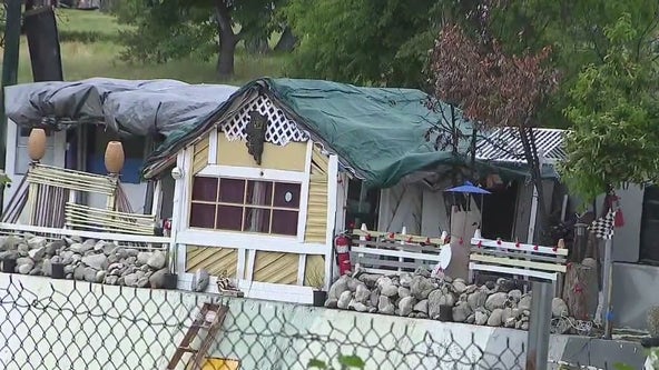Man builds homeless estate along Arroyo Seco in Los Angeles