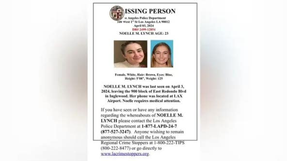 Noelle Lynch: California college student contacts family after disappearing in LA