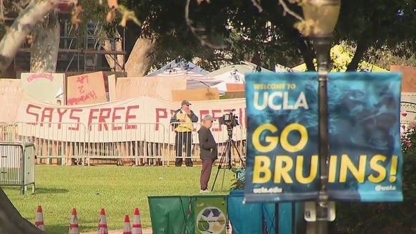 Dueling protests continue at UCLA for 6th straight day