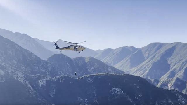 Person rescued after car goes 500 ft. over cliff on Angeles Crest Highway