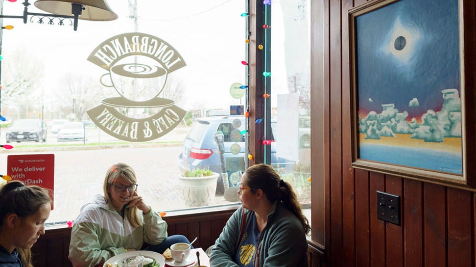FILE - Customers hang out at the Long Branch Coffee and Breakfast restaurant in Carbondale Illinois. (Photos by Carlos Javier Ortiz for The Washington Post via Getty Images)