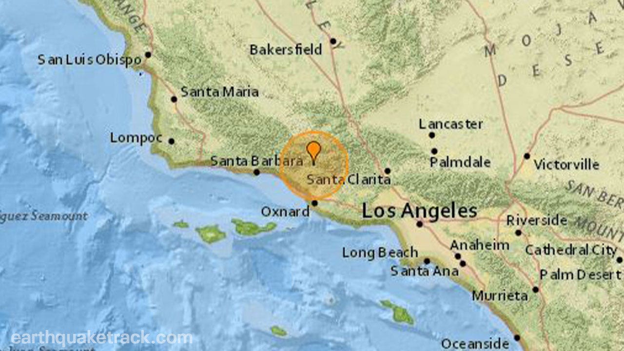 A 3.8 magnitude earthquake strikes an area near Ojaya, north of Los Angeles