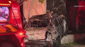 Pursuit suspect crashes into South LA home with family sleeping inside