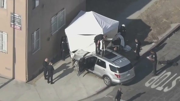 Person pinned to wall by SUV dies in South LA