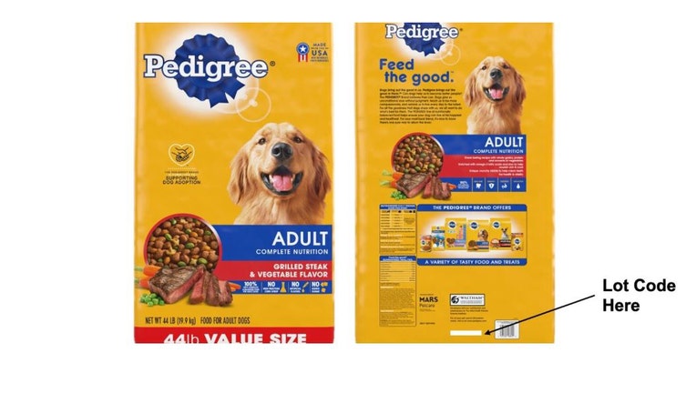 recalled petcare dog food pedigree