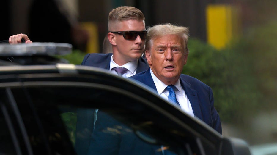 Former U.S. President Donald Trump arrives to Trump Tower on May 20, 2024, in New York City. (Photo by James Devaney/GC Images)