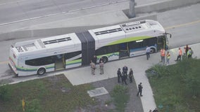 Passenger shot in bus traveling on 10 Freeway in Baldwin Park; 1 arrested