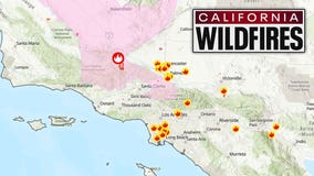 Map: Wildfires burning in Southern California