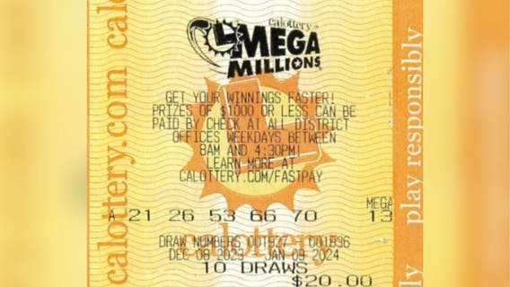 $395M Mega Millions jackpot: Winner with 1 of 2 tickets sold at same California store ID'd