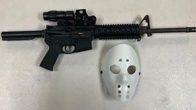 Driver wearing 'Jason' mask arrested on illegal assault rifle charge in California: PD