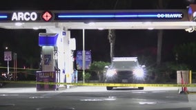 Police shooting near Huntington Beach gas station leaves man wounded