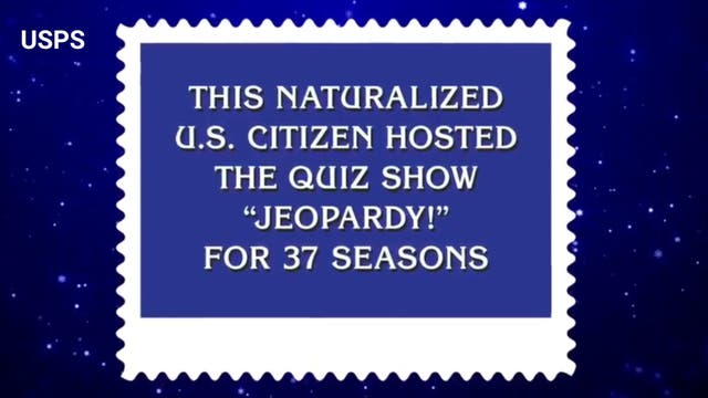 USPS honors 'Jeopardy!' icon Alex Trebek with stamp
