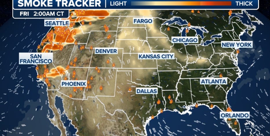 Wildfire smoke pours across America bringing haze from coast to coast