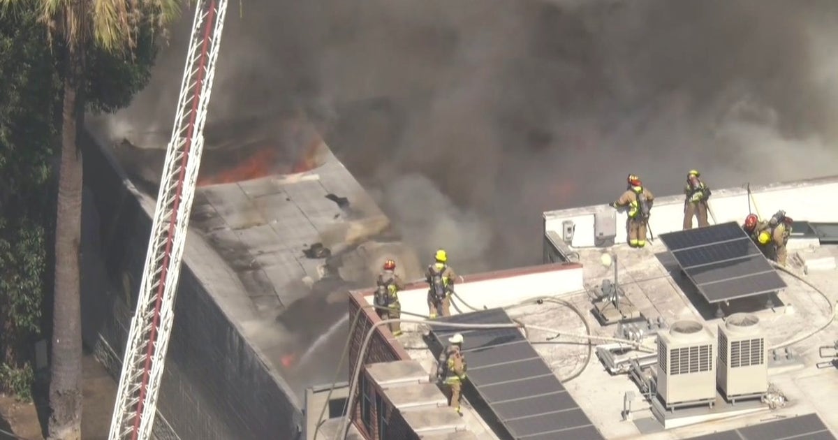 Downtown LA building burns down after explosion | FOX 11 Los Angeles
