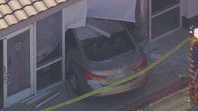 Car plows into Canoga Park dental office; no one injured