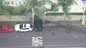 High-speed LA police chase with BMW ends in crash in Koreatown; rifle pulled from scene