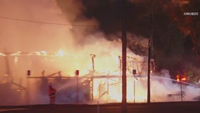 Historic Ontario ballpark, plagued by recent homeless issues, goes up in flames