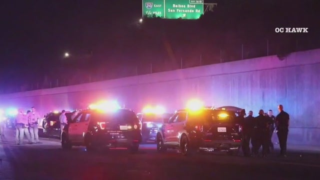 CHP officer critically injured after being hit by Tesla on 5 Freeway