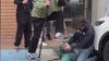 Only in LA? Fight breaks out between camera crew, woman with cane and bystander helping woman