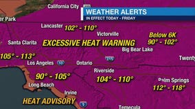 Excessive heat warnings in effect in Southern California