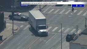 Driver in box truck arrested after chase in South LA