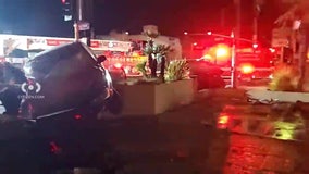 2 thrown from cars in wild West LA crash