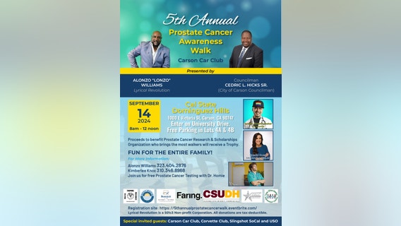 5th Annual Prostate Cancer Awareness Walk in Carson happening this weekend