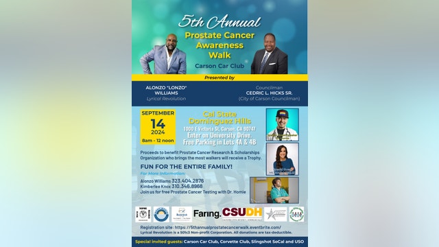 5th Annual Prostate Cancer Awareness Walk in Carson happening this weekend