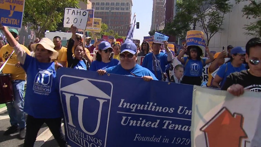 DTLA protesters demand action to address California’s soaring cost of living