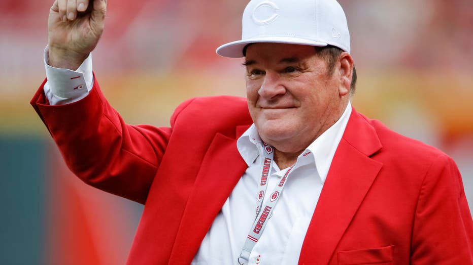 Former Cincinnati Reds manager and player Pete Rose is seen before the game against the Pittsburgh Pirates at Great American Ball Park on July 21, 2018 in Cincinnati, Ohio. (Photo by Michael Hickey/Getty Images)