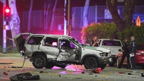 Driver thrown from car, killed after hitting multiple parked cars in Torrance