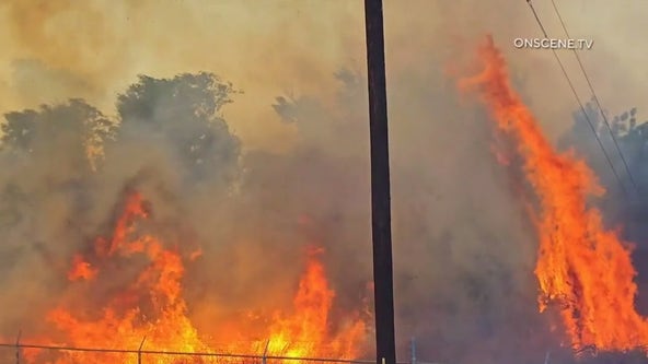 Mission Fire erupts in Jurupa Valley; multiple structures threatened