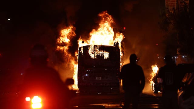 Los Angeles Metro bus burned down by 'hostile crowd' after Dodgers World Series win: LAPD