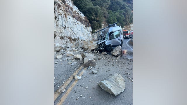 1 hospitalized after possible rockslide on San Bernardino County highway