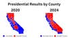 These California counties flipped from blue to red this election year