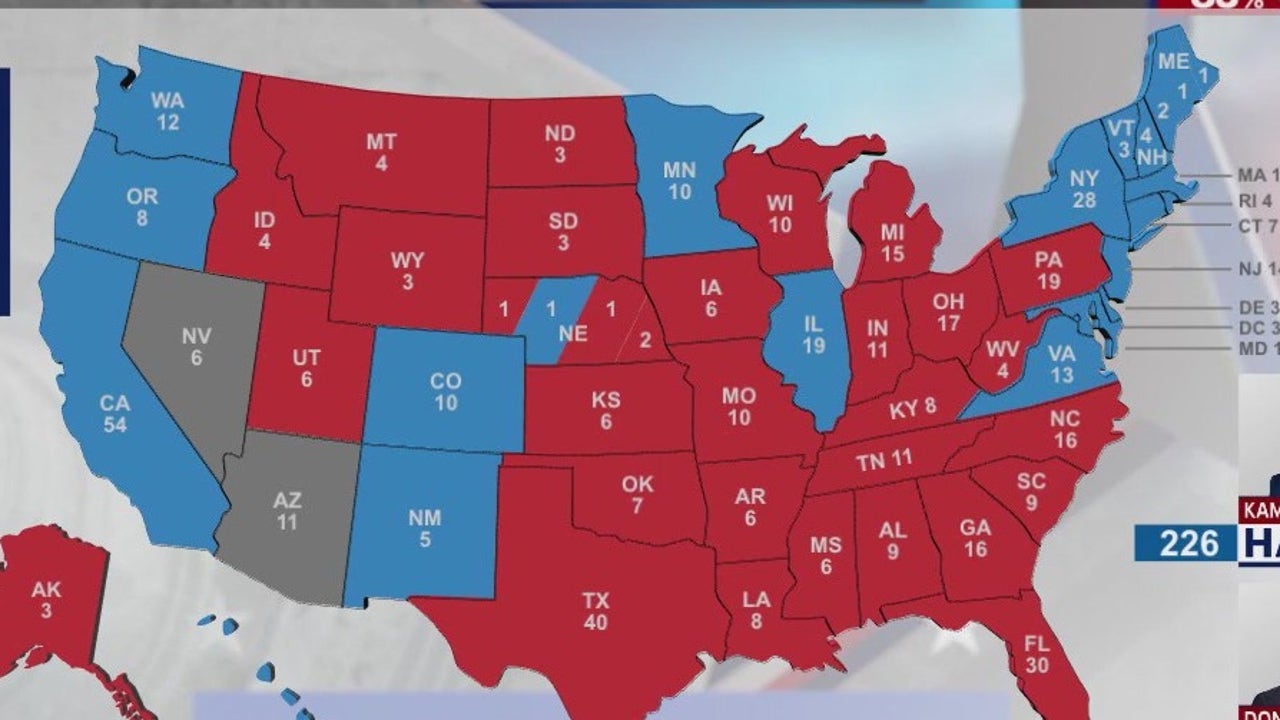 How many electoral votes does each state have? How many needed to win