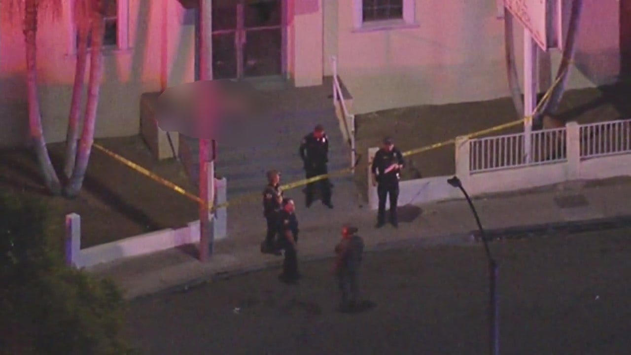 Large police presence at a Long Beach church steps