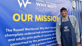 Russell Westbrook's foundation gives out Thanksgiving meals in South LA for 13th year