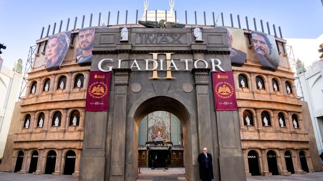 'Gladiator II': TCL Chinese Theatre transforms into coliseum for immersive fan experience