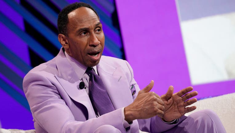 Stephen A. Smith, host of The Stephen A. Smith Show, during the Bloomberg Screentime event in Los Angeles, California, US, on Thursday, Oct. 10, 2024. Screentime gathers the moguls, celebrities, and entrepreneurs defining the next phase of pop culture to discuss and debate the future of Hollywood studios, the boom in sports and live music and the impact of AI on the creative industries. Photographer: Kyle Grillot/Bloomberg via Getty Images