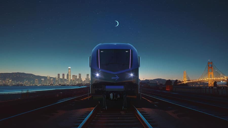 Los Angeles to San Francisco luxury overnight train project names designer for rail cars