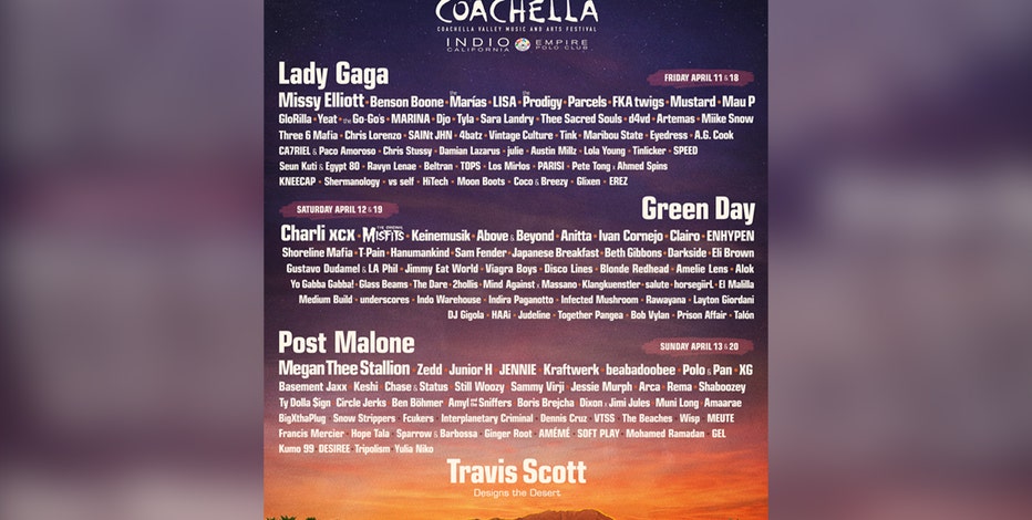 US限定 Coachella 2025 フェス ラインナップT L Coachella 2025 weekend one: line-up, stage times and how to