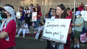 DTLA demonstrators protest Trump's proposed deportation plans