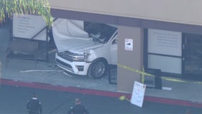 Two hospitalized after car crashes into Woodland Hills pet hospital