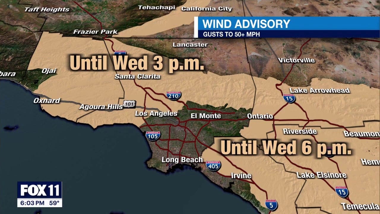 LA Weather Timeline: Santa Ana Winds Peak Delayed, Wildfire Concerns Rise