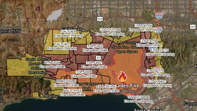 California fires map: Los Angeles evacuation orders, warnings