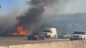 Seal Beach fire causes 405 Freeway closures near 605 interchange