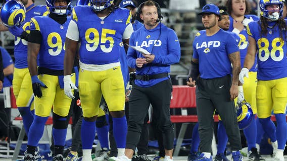 Rams players, coaches show support for Los Angeles Fire Department during playoff game